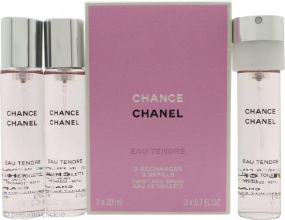 Chanel Chance Eau Tendre Eau de Toilette Refills 3 x 20ml Spray
