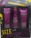 Tigi Bed Head For Women Size Matters Confezione Regalo 250ml Shampoo + 200ml Balsamo + 311ml Spray Addensante