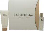 Lacoste Pour Femme Gift Set 1.7oz (50ml) EDP + 3.4oz (100ml) Body Lotion