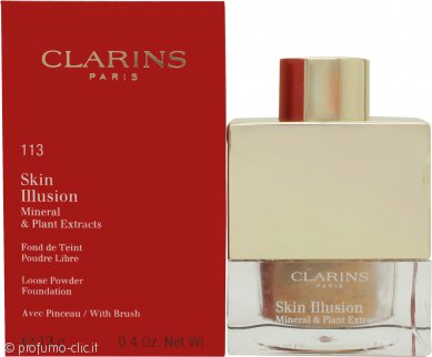 Clarins Skin Illusion Fondotinta Minerale Con Pennello Applicatore 13g - 113 Chesnut