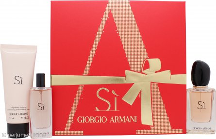 Giorgio Armani Si Gift Set 50ml EDP + 75ml Body Lotion + 15ml EDP