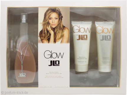 Jennifer Lopez Glow Gift Set 100ml EDT +  75ml Körperlotion + 75ml Duschgel