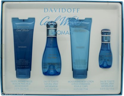 davidoff cool water woman woda toaletowa 50 ml   zestaw