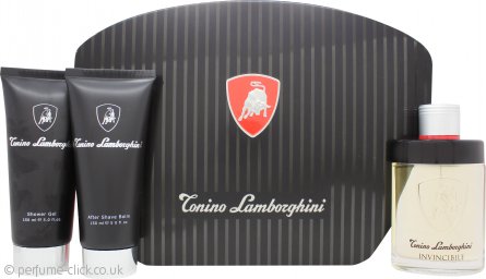 Lamborghini Invincibile Gift Set 125ml EDT + 150ml Shower Gel + 150ml  Aftershave Balm