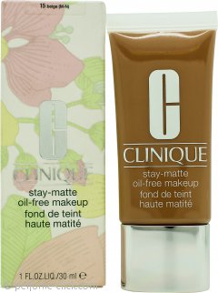 Clinique Stay-Matte Oil-Free Makeup Foundation 1.0oz (30ml) - 15 Beige