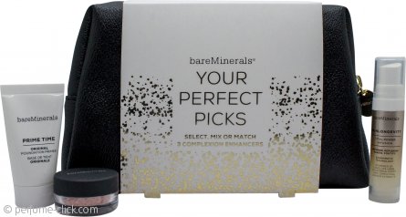 bareMinerals Your Perfect Picks Gift Set 0.5oz (15ml) Primer + 0.57g Finishing Powder + 0.3oz (7.5ml) Face Serum + Makeup Bag