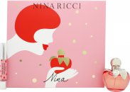 Nina Ricci Nina Gift Set 1.7oz (50ml) EDT + 0.1oz (2.5ml) Lipstick