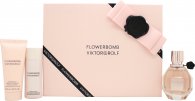 Viktor & Rolf FlowerBomb Gift Set 50ml EDP + 50ml Body Lotion + 50ml Shower Gel