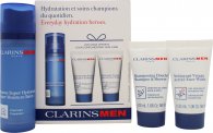 Clarins Men Everyday Hydration Geschenkset 50ml Super Moisture Balm + 30ml Shampoo & Douchegel + 30ml Active Face Wash