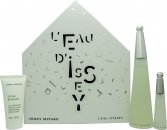 Issey Miyake L'eau d'Issey Gift Set 3.4oz (100ml) EDT + 1.7oz (50ml) Body Lotion + 0.3oz (10ml) Purse Spray