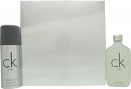 Calvin Klein CK One Gift Set 3.4oz (100ml) EDT + 5.1oz (150ml) Deodorant Spray