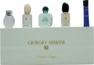 Giorgio Armani Miniature Gift Set for Her 3ml Code Femme EDP + 5ml Emporio Diamonds Rose EDP + 5ml Acqua di Gioia EDP + 7ml Armani Si EDP + 7ml Armani Si EDT