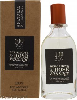 100BON Bergamote & Rose Sauvage Eau de Parfum Concentrate Ricaricabile 50ml Spray