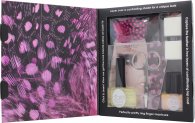 Ciate Feathered Manicure All A Flutter Gift Set 5ml Ivory Queen Nail Polish + 13ml Speed Coat Pro + Scissors + Nail File Block + Genuine Feathers