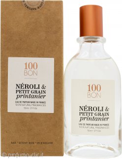 100BOn Néroli & Petit Grain Printanier Eau de Parfum 50ml Ricaricabile Spray