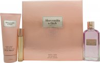 Abercrombie & Fitch First Instinct for Her Gavesæt 100ml EDP + 15ml EDP + 200ml Body Lotion