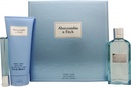 abercrombie & fitch first instinct blue woman woda perfumowana 100 ml  zestaw