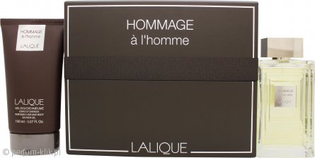 Lalique Pour Hommage a L'Homme Gift Set 100ml EDT + 150ml Żel pod Prysznic