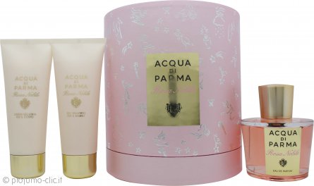 Acqua Di Parma Rosa Nobile Set Regalo 100ml Edp 75ml Gel Doccia 75ml Crema