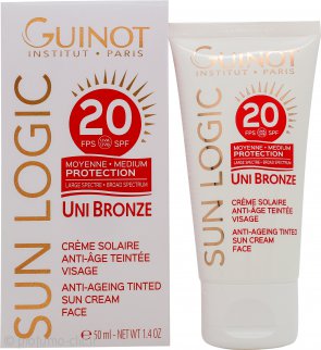 Guinot Sun Logic Uni Bronze Crema Solare Viso Colorata Anti-Età SPF20 50ml