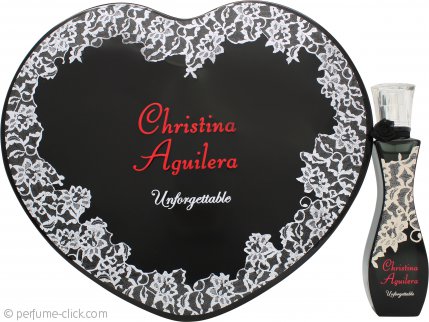 Christina Aguilera Unforgettable Gift Set 1.0oz (30ml) EDP + Tin Heart Box