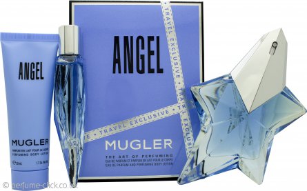 Thierry Mugler Angel Gift Set 50ml EDP Refillable + 10ml EDP + 50ml Body Lotion