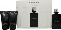 Carven Pour Homme Gift Set 100ml EDT + 100ml Aftershave Balm + 100ml Shower Gel