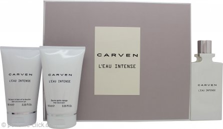 Carven L'Eau Intense Gift Set 3.4oz (100ml) EDT + 3.4oz (100ml) Aftershave Balm + 3.4oz (100ml) Shower Gel