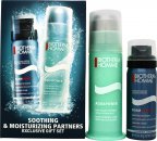 Biotherm Homme Aquapower Presentset 75ml Oligo Thermal Care Ultra Moisturizing Cream + 50ml Känslig Hy Shaving Foam