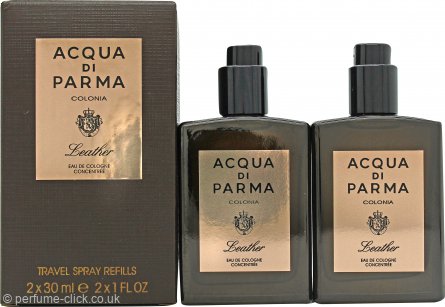 Acqua Di Parma Colonia Leather Gift Set 2 X 30ml Edc Travel Spray Refills