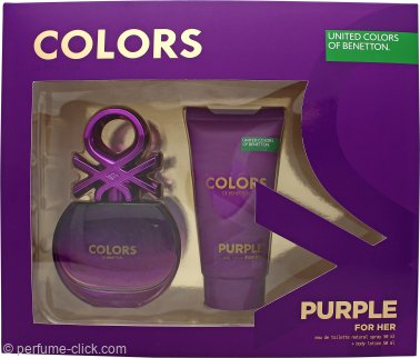 Benetton Colors de Benetton Purple Gift Set 1.7oz (50ml) EDT + 1.7oz (50ml) Body Lotion