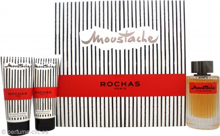 Rochas Moustache Eau de Parfum Gift Set 125ml EDP + 100ml Shower Gel + 100ml Aftershave Balm