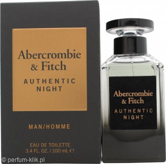 abercrombie & fitch authentic night man woda toaletowa 100 ml   