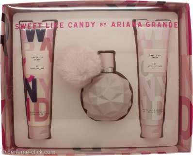 Ariana Grande Sweet Like Candy Gift Set 3.4oz (100ml) EDP + 3.4oz (100ml) Shower Gel + 3.4oz (100ml) Body Lotion