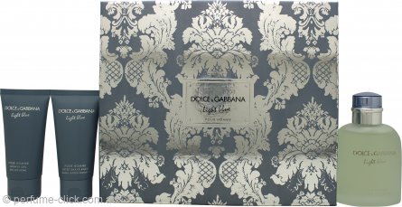 Dolce & Gabbana Light Blue Pour Homme Gift Set 125ml EDT + 50ml Aftershave Balm + 50ml Shower Gel