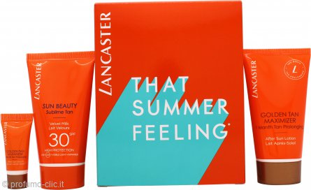 Lancaster That Summer Feeling Set Regalo SPF30 50ml Velvet Milk Protectant + 50ml After Sun Tan Maximiser + 3ml After Sun Serum
