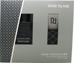 River Island Man Signature Gavesett 100ml EDT+ 2 Par Sokker