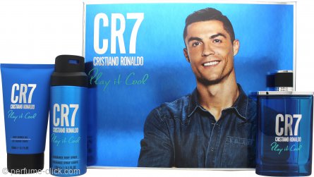 Cristiano Ronaldo CR7 Play It Cool Gift Set 3.4oz (100ml) EDT Spray + 5.1oz (150ml) Shower Gel +5.1oz (150ml) Body Spray