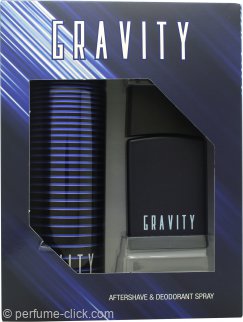 Coty Gravity Gift Set 1.0oz (30ml) Aftershave + 4.1oz (120ml) Deodorant Spray