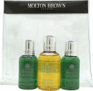 Photos - Shower Gel Molton Brown Gift Set 50ml Suma Ginseng Body Wash + 2 x 30ml Fabled Junipe 