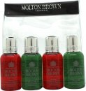 Molton Brown Gift Set 2 x 30ml Festive Frankincense & Allspice Hand Wash + 2 x 30ml Fabled Juniper Berries & Lapp Pine Body Wash