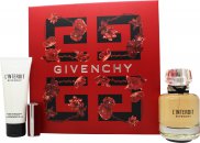 Givenchy L'Interdit Gift Set 80ml EDP + 75ml Body Lotion + 1.5g Mini Le Rouge Deep Velvet Lipstick - 37 Rouge Graine