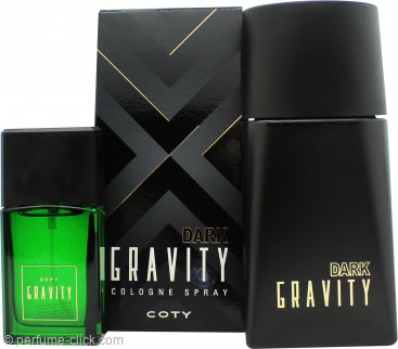Coty Gravity Gift Set 3.4oz (100ml) Dark Gravity Cologne + 1.0oz (30ml) Defy Gravity Cologne