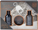 Style & Grace Skin Expert for Him Mini Grooming Gift Set Eco Packaging 2.7oz (80ml) Shower Gel + 2.7oz (80ml) Shampoo + 2.0oz (60ml) Aftershave Balm + Bottle Opener Keyring