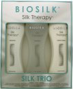 Biosilk Silk Therapy Gavesett 207ml Shampoo + 207ml Balsam + 207ml Original Behandling