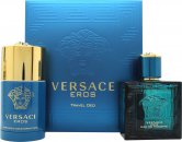 Versace Eros Gift Set 1.7oz (50ml) EDT +  Deodorant Stick 2.5oz (75ml)