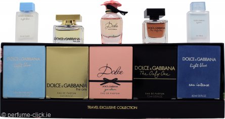 Dolce & Gabbana Miniatures Gift Set  Light Blue EDT + 5ml The One EDP  + 5ml Dolce Garden EDP +  The Only One EDP +  Light Blue EDP