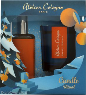 Atelier Cologne Orange Sanguine Gift Set 30ml Cologne Absolue (Pure Perfume) + 70g Candle