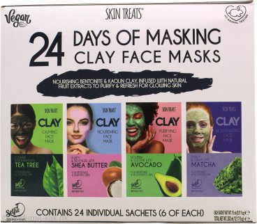 Skin Treats Face Masks Gavesæt  - 24 Stykker