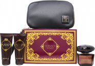Versace Crystal Noir Gift Set 90ml EDT + 100ml Body Lotion + 100ml Shower Gel + Bag